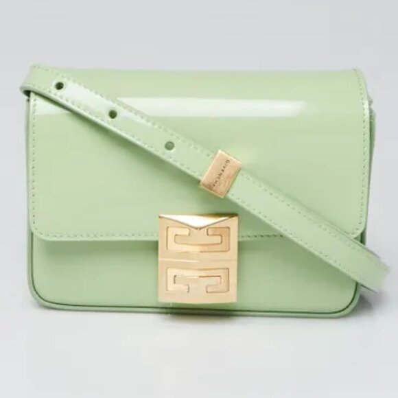 NWT Authentic Givenchy Pistachio Patent Leather 4G Mini Crossbody Bag - Picture 6 of 8